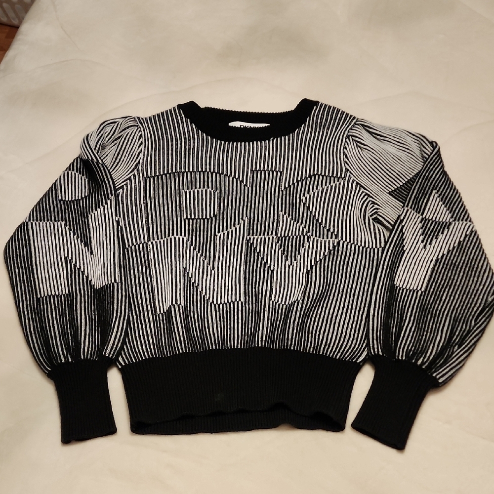 DKNY Monochrome Striped Women's Sweater